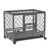 Best Pirce 🤩 PawHut Heavy Duty 🐕 Dog Crate Cage Kennel w/ Removable Tray Wheels and Lockable Door for Medium 🐕 Dogs Indoor and Outdoor 36" L x 24" W x 30.25" H ✨ -Cheap PawHut Store Belk 10
