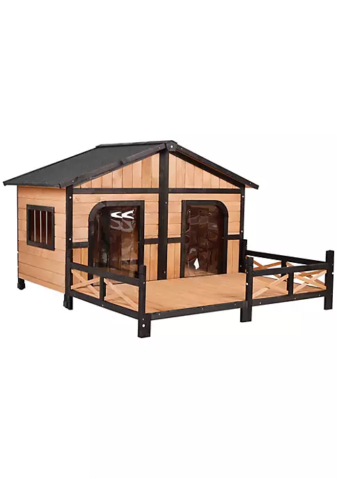 Best reviews of ๐ PawHut 59"x64"x39" Wood Large ๐ Dog House Cabin Style Elevated Pet Shelter w/Porch Deck Natural ๐ 7 Best reviews of ๐ PawHut 59"x64"x39" Wood Large ๐ Dog House Cabin Style Elevated Pet Shelter w/Porch Deck Natural ๐ - Image 5
