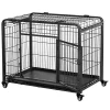 Top 10 😉 PawHut Folding Design Heavy Duty Metal 🦮 Dog Cage Crate and Kennel with Removable Tray ａｎｄ Cover and 4 Locking Wheels Indoor/Outdoor 49.25" x 30" x 32" 😉 -Cheap PawHut Store Belk