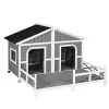 Hot Sale ๐ฏ PawHut 59"x64"x39" Wood Large ๐ Dog House Cabin Style Elevated Pet Shelter w/Porch Deck Grey โจ 2 Hot Sale ๐ฏ PawHut 59"x64"x39" Wood Large ๐ Dog House Cabin Style Elevated Pet Shelter w/Porch Deck Grey โจ -Cheap PawHut Store Belk 1011