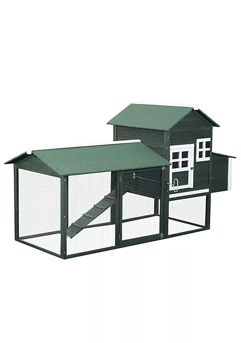 Best reviews of ⭐ PawHut 84" Wooden Chicken Coop Chicken House Poultry Hen Cage with Covered Big Run Nesting Box and Perches Green 🛒 4 Best reviews of ⭐ PawHut 84" Wooden Chicken Coop Chicken House Poultry Hen Cage with Covered Big Run Nesting Box and Perches Green 🛒 - Image 2