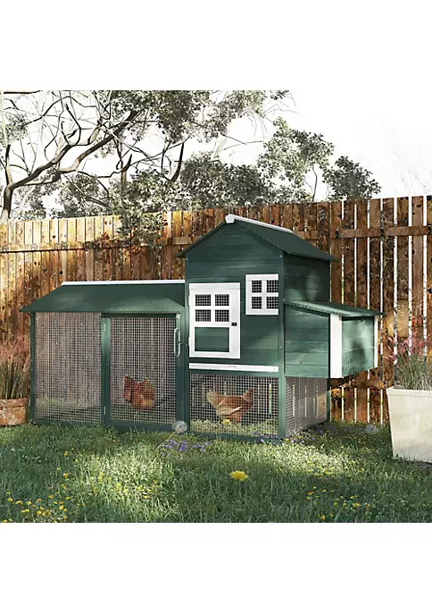 Best reviews of ⭐ PawHut 84" Wooden Chicken Coop Chicken House Poultry Hen Cage with Covered Big Run Nesting Box and Perches Green 🛒 6 Best reviews of ⭐ PawHut 84" Wooden Chicken Coop Chicken House Poultry Hen Cage with Covered Big Run Nesting Box and Perches Green 🛒 - Image 4