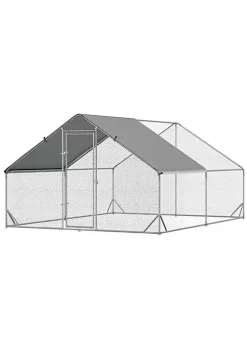 Discount ๐งจ PawHut Galvanized Metal Chicken Coop Cage Walk In Poultry Playpen with Cover and Lockable Door for Outdoor Backyard 10' x 13' x 6' Silver ๐คฉ 8 Discount ๐งจ PawHut Galvanized Metal Chicken Coop Cage Walk In Poultry Playpen with Cover and Lockable Door for Outdoor Backyard 10' x 13' x 6' Silver ๐คฉ -Cheap PawHut Store Belk 1057