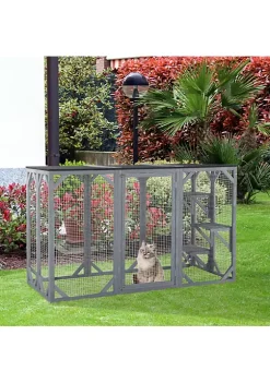Top 10 ✔️ PawHut Cat Cage Indoor Outdoor Wooden Enclosure Pet House Small Animal Cage Hutch Suitable for Rabbit 🐶 Dogs Kitten Crate Kennel with Waterproof Roof Multi Level Platforms Lock Grey 🌟 10 Top 10 ✔️ PawHut Cat Cage Indoor Outdoor Wooden Enclosure Pet House Small Animal Cage Hutch Suitable for Rabbit 🐶 Dogs Kitten Crate Kennel with Waterproof Roof Multi Level Platforms Lock Grey 🌟 -Cheap PawHut Store Belk 1094