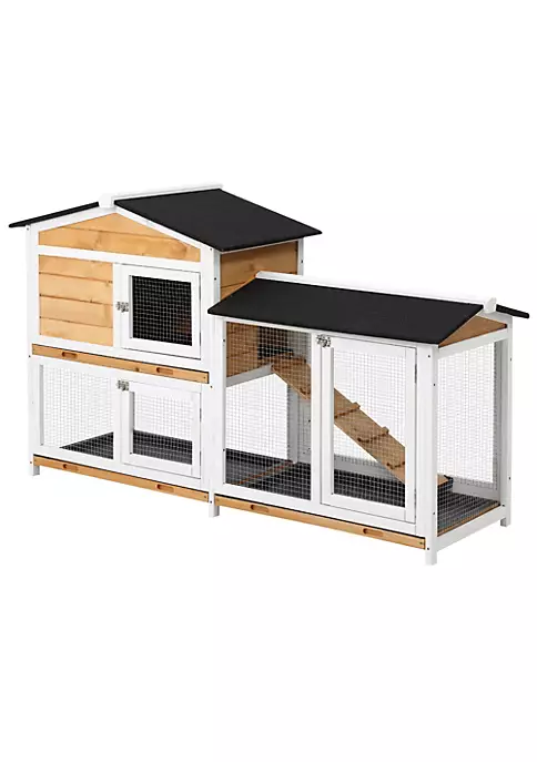 Best reviews of ⭐ PawHut 2 Tier Wood Rabbit Hutch Backyard Bunny Cage Small Animal House with Ramp and Outdoor Run Yellow ✨ 4 Best reviews of ⭐ PawHut 2 Tier Wood Rabbit Hutch Backyard Bunny Cage Small Animal House with Ramp and Outdoor Run Yellow ✨ - Image 2