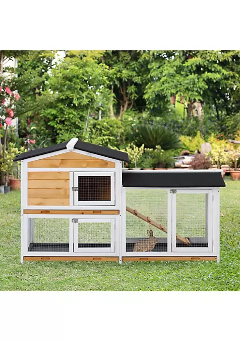 Best reviews of ⭐ PawHut 2 Tier Wood Rabbit Hutch Backyard Bunny Cage Small Animal House with Ramp and Outdoor Run Yellow ✨ 6 Best reviews of ⭐ PawHut 2 Tier Wood Rabbit Hutch Backyard Bunny Cage Small Animal House with Ramp and Outdoor Run Yellow ✨ - Image 4