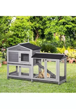 Budget โ๏ธ PawHut 62" Wooden Rabbit Hutch Mobile Pet Playpen Bunny House Enclosure for Indoor Outdoor with Wheels Run Box Slide out Tray Ramp for Rabbits and Small Animals Light Grey ๐ฏ 9 Budget โ๏ธ PawHut 62" Wooden Rabbit Hutch Mobile Pet Playpen Bunny House Enclosure for Indoor Outdoor with Wheels Run Box Slide out Tray Ramp for Rabbits and Small Animals Light Grey ๐ฏ -Cheap PawHut Store Belk 1118