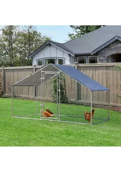 Outlet ๐ PawHut Galvanized Large Metal Chicken Coop Cage 1 Room Walk in Enclosure Poultry Hen Run House Playpen Rabbit Hutch UV and Water Resistant Cover for Outdoor Backyard 10' x 6' x 6' ๐ 9 Outlet ๐ PawHut Galvanized Large Metal Chicken Coop Cage 1 Room Walk in Enclosure Poultry Hen Run House Playpen Rabbit Hutch UV and Water Resistant Cover for Outdoor Backyard 10' x 6' x 6' ๐ -Cheap PawHut Store Belk 1128