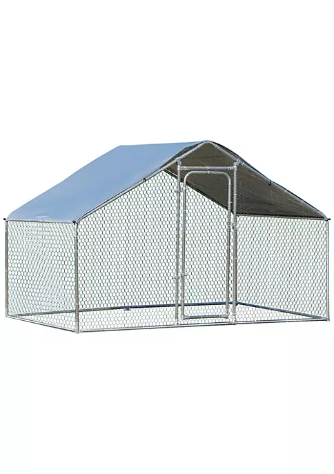 Outlet ๐ PawHut Galvanized Large Metal Chicken Coop Cage 1 Room Walk in Enclosure Poultry Hen Run House Playpen Rabbit Hutch UV and Water Resistant Cover for Outdoor Backyard 10' x 6' x 6' ๐ 7 Outlet ๐ PawHut Galvanized Large Metal Chicken Coop Cage 1 Room Walk in Enclosure Poultry Hen Run House Playpen Rabbit Hutch UV and Water Resistant Cover for Outdoor Backyard 10' x 6' x 6' ๐ - Image 5
