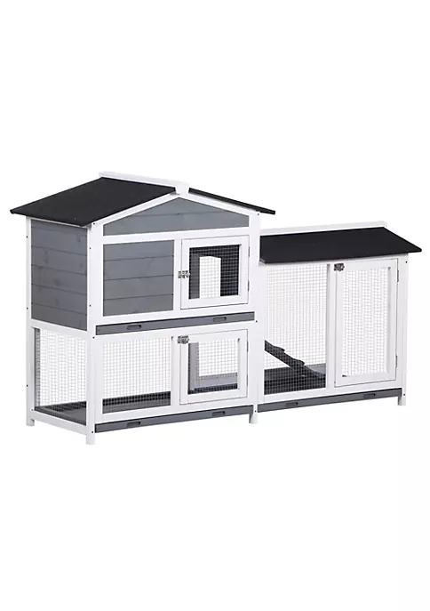 Buy ๐ PawHut 2 Tier Wood Rabbit Hutch Backyard Bunny Cage Small Animal House with Ramp and Outdoor Run Grey ๐ 3 Buy ๐ PawHut 2 Tier Wood Rabbit Hutch Backyard Bunny Cage Small Animal House with Ramp and Outdoor Run Grey ๐