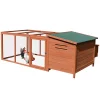 Wholesale ✨ PawHut 87" Deluxe Chicken Coop Wooden Chicken House Rabbit Hutch Poultry Cage Hen Pen Backyard with Large Outdoor Run Indoor Nesting Box and Fir Wood Build Natural ❤️ -Cheap PawHut Store Belk 1161