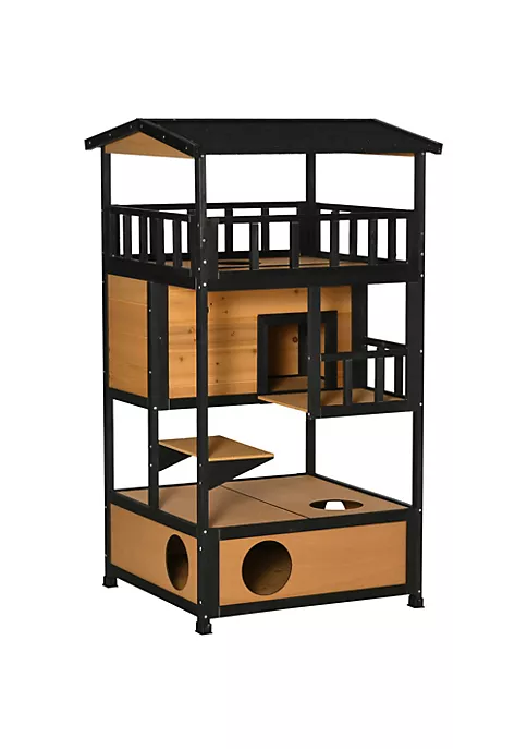 Best deal ๐งจ PawHut Feral Cat House Outdoor Kitten Condo Shelter with Raised Floor Asphalt Roof Escape Door Jumping Platform Natural Wood ๐ 7 Best deal ๐งจ PawHut Feral Cat House Outdoor Kitten Condo Shelter with Raised Floor Asphalt Roof Escape Door Jumping Platform Natural Wood ๐ - Image 5