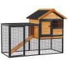 Cheapest 🎁 PawHut 2 Level Rabbit Hutch Bunny Cage with Asphalt Roof Removable Tray for Backyard 🤩 -Cheap PawHut Store Belk 1201