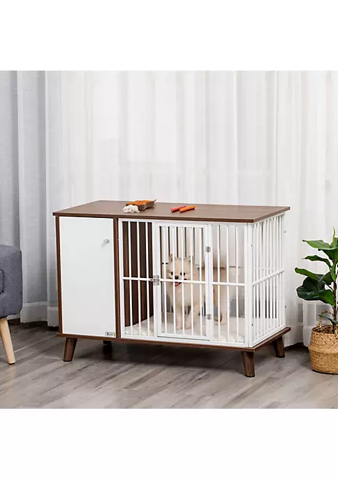Buy ๐ฅ PawHut Wooden ๐ถ Dog Kennel End Table Furniture with Cushion and Lockable Magnetic Doors Small Size Pet Crate Indoor Puppy Cage Grey ๐ 5 Buy ๐ฅ PawHut Wooden ๐ถ Dog Kennel End Table Furniture with Cushion and Lockable Magnetic Doors Small Size Pet Crate Indoor Puppy Cage Grey ๐ - Image 3