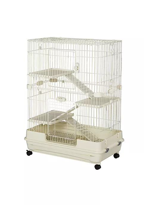 Cheap โจ PawHut 43โL 4 Level Indoor Small Animal Cage Rabbit Hutch Multi Activity Exercise Centre with Universal Wheels Brakes Slide out Tray White ๐ 7 Cheap โจ PawHut 43โL 4 Level Indoor Small Animal Cage Rabbit Hutch Multi Activity Exercise Centre with Universal Wheels Brakes Slide out Tray White ๐ - Image 5