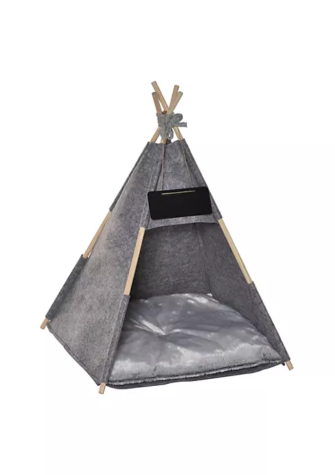 Cheapest ๐ PawHut Pet Teepee Tent Cat Bed ๐ Dog House with Thick Cushion Chalkboard for Kitten and Puppy 32inch Grey โญ 7 Cheapest ๐ PawHut Pet Teepee Tent Cat Bed ๐ Dog House with Thick Cushion Chalkboard for Kitten and Puppy 32inch Grey โญ - Image 5