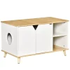 Promo โ PawHut Wooden Cat Litter Box Enclosure Multipurpose Anti Tracking Pet Kitten House Indoor End Table with Double Doors and Storage Shelves Oak โ๏ธ 2 Promo โ PawHut Wooden Cat Litter Box Enclosure Multipurpose Anti Tracking Pet Kitten House Indoor End Table with Double Doors and Storage Shelves Oak โ๏ธ -Cheap PawHut Store Belk 1286