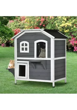Best deal ๐ PawHut Fir Wood 2 Story Outdoor Cat House Wooden Feral Cat Shelter with Openable Asphalt Roof for Indoor/Outdoor Grey ๐ฅฐ 9 Best deal ๐ PawHut Fir Wood 2 Story Outdoor Cat House Wooden Feral Cat Shelter with Openable Asphalt Roof for Indoor/Outdoor Grey ๐ฅฐ -Cheap PawHut Store Belk 1293
