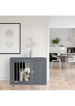 Cheapest 🤩 PawHut Furniture Style Indoor 🐕 Dog Crate End Table Pet Cage Kennel with Double Doors and Locks for Medium 🐕 Dogs Grey 🔔 -Cheap PawHut Store Belk 1303