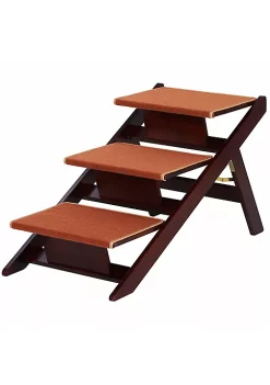 Best deal 🎁 PawHut Wooden 2 in 1 Portable Folding Safety Pet Stairs / Ramp for 🐕 Dogs and Cats 🌟 -Cheap PawHut Store Belk 132