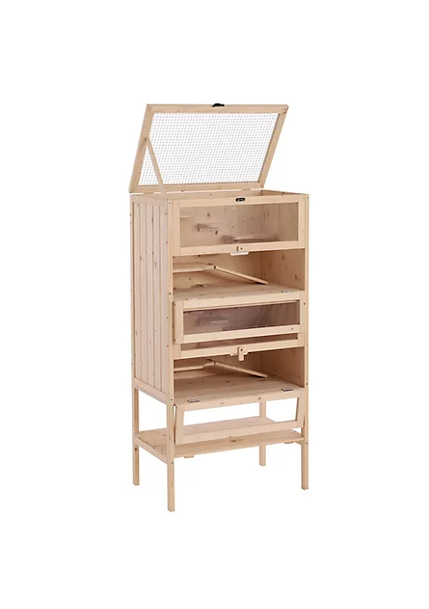 New โญ PawHut 5 Tier Fir Wood Hamster Cage Mouse Rats Small Animals Play House Exercise Activity Center Natural ๐ 7 New โญ PawHut 5 Tier Fir Wood Hamster Cage Mouse Rats Small Animals Play House Exercise Activity Center Natural ๐ - Image 5