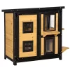 Promo π PawHut Feral Cat House 2 Tier Outdoor Wooden Pet Condo with Weather Resistant Roof Escape Door PVC Curtain Windows Yellow β 2 Promo π PawHut Feral Cat House 2 Tier Outdoor Wooden Pet Condo with Weather Resistant Roof Escape Door PVC Curtain Windows Yellow β -Cheap PawHut Store Belk 1347