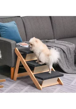 Hot Sale 🔥 PawHut 2 in 1 Folding 🐶 Dog Stairs and Ramp Convertible 🐶 Dog Ramp for Beds Sofa and Cars Portable Folding Pet Ladder Up to 110 Pounds 🧨 -Cheap PawHut Store Belk 137
