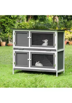 Brand new ๐ PawHut Solid Wood Rabbit/Bunny Hutch with 2 Large Main Rooms Protection from UV Rays and Water and Firm Cage Grey ๐คฉ 9 Brand new ๐ PawHut Solid Wood Rabbit/Bunny Hutch with 2 Large Main Rooms Protection from UV Rays and Water and Firm Cage Grey ๐คฉ -Cheap PawHut Store Belk 1379