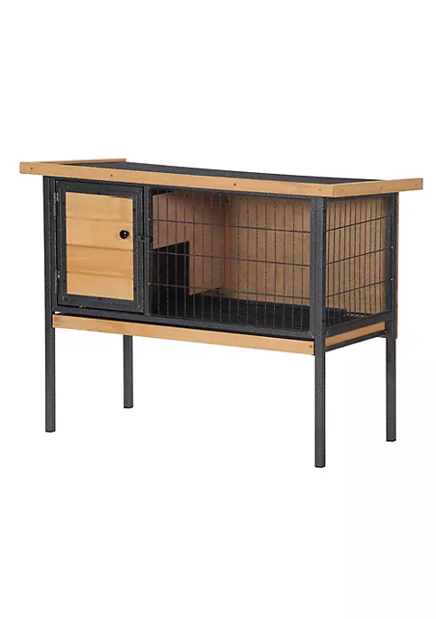 Cheap ๐ PawHut Wooden Pet House Elevated Rabbit Hutch Bunny Cage Small Animal Habitat with Slide out Tray Lockable Door Openable Top Water resistant Asphalt Roof for Outdoor 36" x 17" x 27" Natural Wood ๐ 5 Cheap ๐ PawHut Wooden Pet House Elevated Rabbit Hutch Bunny Cage Small Animal Habitat with Slide out Tray Lockable Door Openable Top Water resistant Asphalt Roof for Outdoor 36" x 17" x 27" Natural Wood ๐ - Image 3