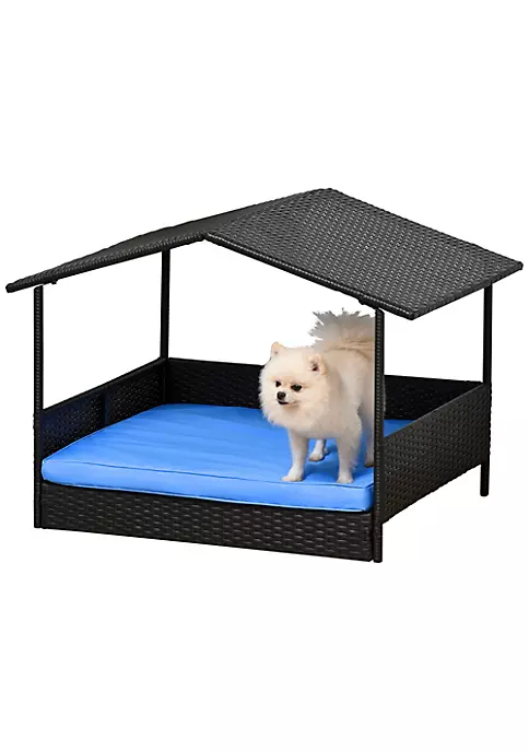 Buy ๐ PawHut Wicker ๐ฆฎ Dog House Raised Rattan Bed for Indoor/Outdoor with Cushion Lounge Blue ๐ 5 Buy ๐ PawHut Wicker ๐ฆฎ Dog House Raised Rattan Bed for Indoor/Outdoor with Cushion Lounge Blue ๐ - Image 3