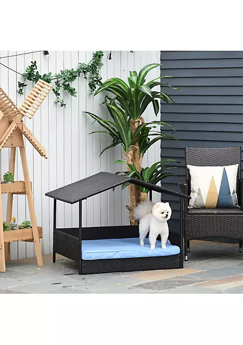 Buy ๐ PawHut Wicker ๐ฆฎ Dog House Raised Rattan Bed for Indoor/Outdoor with Cushion Lounge Blue ๐ 6 Buy ๐ PawHut Wicker ๐ฆฎ Dog House Raised Rattan Bed for Indoor/Outdoor with Cushion Lounge Blue ๐ - Image 4