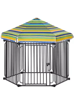 Best Sale ✔️ PawHut 48" x 41" Heavy Duty Outdoor Pet Cage Kennel with Weather Resistant Polyester Roof Locking Door and Metal Frame 😀