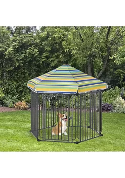 Best Sale ✔️ PawHut 48" x 41" Heavy Duty Outdoor Pet Cage Kennel with Weather Resistant Polyester Roof Locking Door and Metal Frame 😀 -Cheap PawHut Store Belk 1485