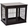 Cheapest 🤩 PawHut 26" Modern Wooden 🐶 Dog Kennel Pet Crate with Lockable Double Door Entrance and Top Shelf Coffee 🔔 -Cheap PawHut Store Belk 15