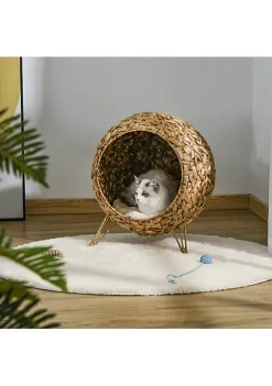 Discount ๐งจ PawHut 20" Natural Rattan Cat House Elevated for Comfort and Circulation Cushion Bed Brown ๐ 9 Discount ๐งจ PawHut 20" Natural Rattan Cat House Elevated for Comfort and Circulation Cushion Bed Brown ๐ -Cheap PawHut Store Belk 1524