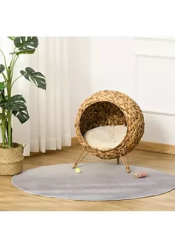 Discount ๐งจ PawHut 20" Natural Rattan Cat House Elevated for Comfort and Circulation Cushion Bed Brown ๐ 10 Discount ๐งจ PawHut 20" Natural Rattan Cat House Elevated for Comfort and Circulation Cushion Bed Brown ๐ -Cheap PawHut Store Belk 1525