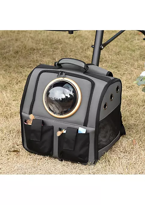Coupon ✔️ PawHut Foldable Pet Carrier 🎒 Backpack with Breathable Mesh Transparent Window and Adjustable Shoulder Strap for Small Cats and 🦮 Dogs Travel Hiking Grey 💯 6 Coupon ✔️ PawHut Foldable Pet Carrier 🎒 Backpack with Breathable Mesh Transparent Window and Adjustable Shoulder Strap for Small Cats and 🦮 Dogs Travel Hiking Grey 💯 - Image 4