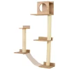 Top 10 👏 PawHut Wall Mounted Multi Level Cat Tree Activity Tower with Sisal Covered Scratching Posts and an Interior Condo Area 🔥 -Cheap PawHut Store Belk 1587