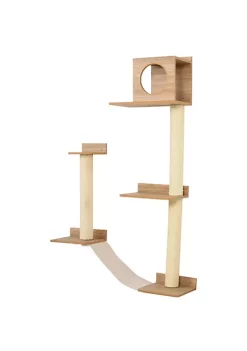 Top 10 👏 PawHut Wall Mounted Multi Level Cat Tree Activity Tower with Sisal Covered Scratching Posts and an Interior Condo Area 🔥 -Cheap PawHut Store Belk 1591