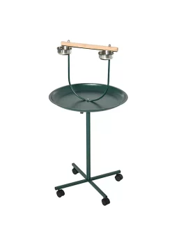 Flash Sale 🧨 PawHut 46" Rolling T Stand Bird Training Activity Playground With Perch 👍