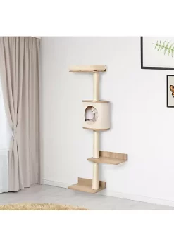 Coupon ❤️ PawHut 4 Level Wall Mounted Cat Tree Activity Tower Wall Cat Shelves with Sisal Rope Scratching Posts Cat Condo and Bed Light Brown 🧨 10 Coupon ❤️ PawHut 4 Level Wall Mounted Cat Tree Activity Tower Wall Cat Shelves with Sisal Rope Scratching Posts Cat Condo and Bed Light Brown 🧨 -Cheap PawHut Store Belk 1603