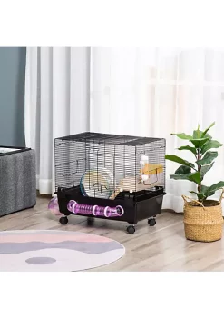 Cheap 😍 PawHut Multi tier Hamster Cage Small Animal Habitat for Hamsters and Gerbils Mesh Wire Ventilated Enclosure with Exercise Wheel Water Bottle and Food Dishes 🛒 -Cheap PawHut Store Belk 1623
