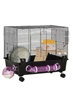 Cheap 😍 PawHut Multi tier Hamster Cage Small Animal Habitat for Hamsters and Gerbils Mesh Wire Ventilated Enclosure with Exercise Wheel Water Bottle and Food Dishes 🛒 -Cheap PawHut Store Belk 1624
