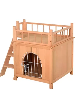 Promo โจ PawHut 2 Level Elevated Waterproof Outdoor Wooden Treehouse Cat Shelter With Balcony Natural Wood ๐ 9 Promo โจ PawHut 2 Level Elevated Waterproof Outdoor Wooden Treehouse Cat Shelter With Balcony Natural Wood ๐ -Cheap PawHut Store Belk 1677