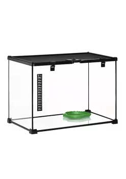 Deals ๐ PawHut 20" x 12" x 14" Glass Reptile Terrarium 14 Gallon Top Opening Reptile Habitat Tank for Lizards Frogs Snakes Spiders ๐งจ