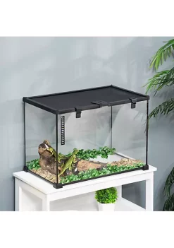 Deals 😉 PawHut 20" x 12" x 14" Glass Reptile Terrarium 14 Gallon Top Opening Reptile Habitat Tank for Lizards Frogs Snakes Spiders 🧨 -Cheap PawHut Store Belk 1687