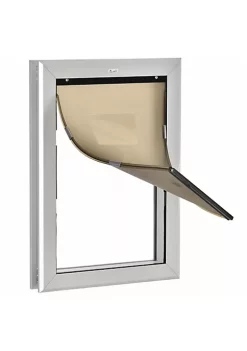 Wholesale ⌛ PawHut 2 Way Locking 🐕 Dog Door Aluminum 🐕 Doggy Pet Door for Wall Fast Installation with Magnetic Closure Locking Panel Weatherproof Insulating for Pets up to 55 lbs 🧨