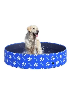 Buy ⭐ PawHut Foldable PVC 🐶 Dog Bath Pool Portable Kiddie Swimming Pool Outdoor/Indoor Bath Tub with Nonslip Bottom for 🐶 Dogs and Cats Blue 55" x 12" 🌟 -Cheap PawHut Store Belk 1752
