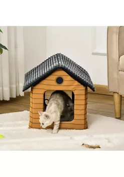 Best reviews of 😍 PawHut Heated Cat House Condo Foldable Enclosed Pet House with Heating Pad for Cats or Small 🐕 Dogs Use for Indoor or Covered Outdoor Areas Log Cabin Design 🧨 -Cheap PawHut Store Belk 178
