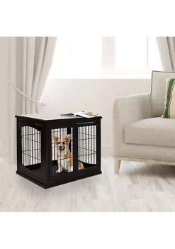 Cheapest 🤩 PawHut 26" Modern Wooden 🐶 Dog Kennel Pet Crate with Lockable Double Door Entrance and Top Shelf Coffee 🔔 -Cheap PawHut Store Belk 18